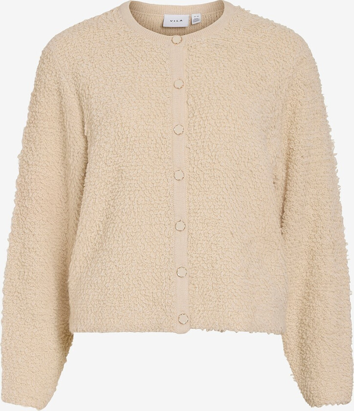 Kardigan viPaza O-neck L/S Knit Jacket - Beige