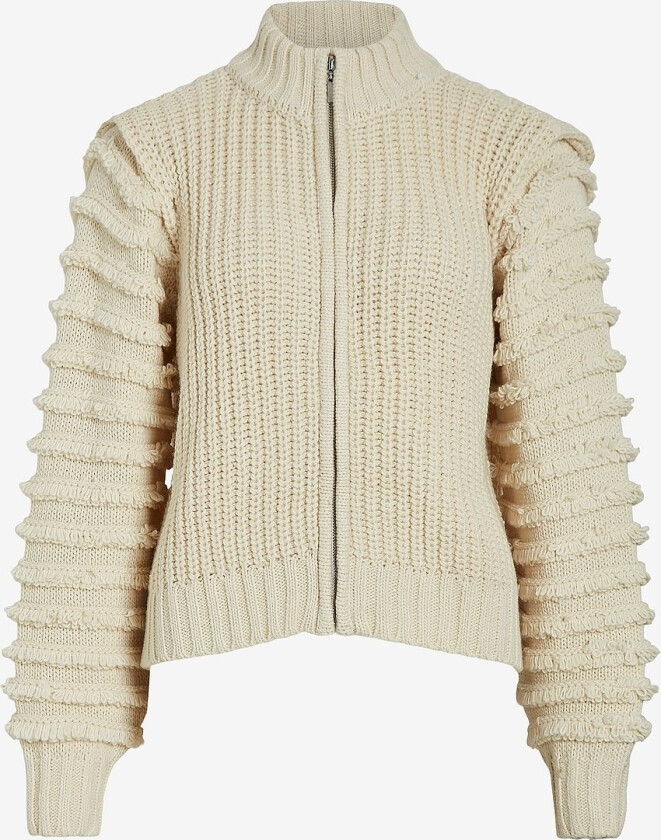 Kardigan viElada High-neck L/S Zip Knit - Beige