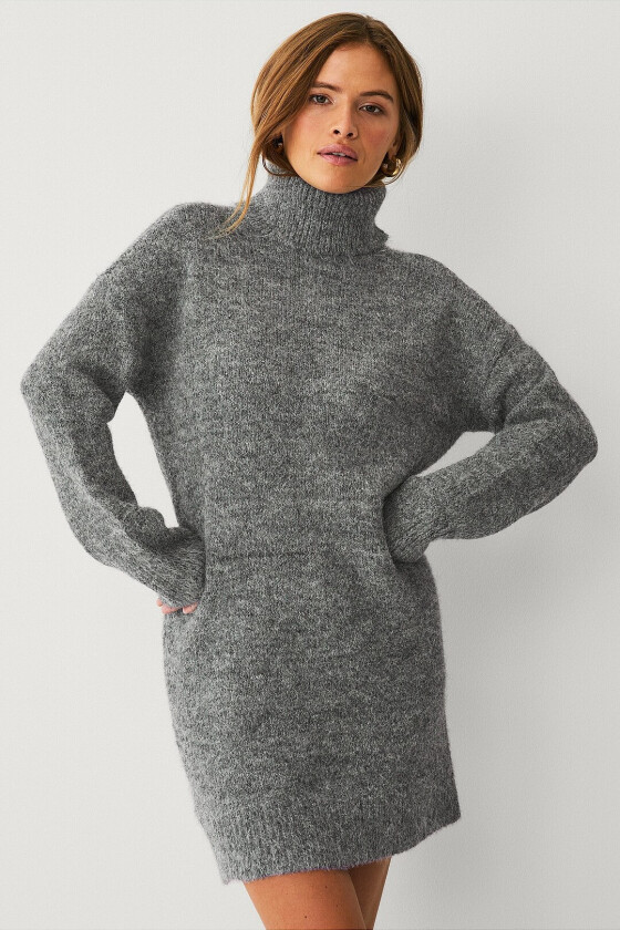 Kjole viNynni L/S Knit Dress - Grå