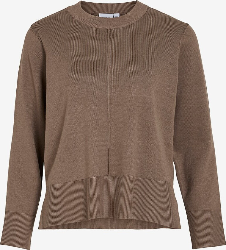 Topp viOstria O-neck L/S Knit Top - Grå