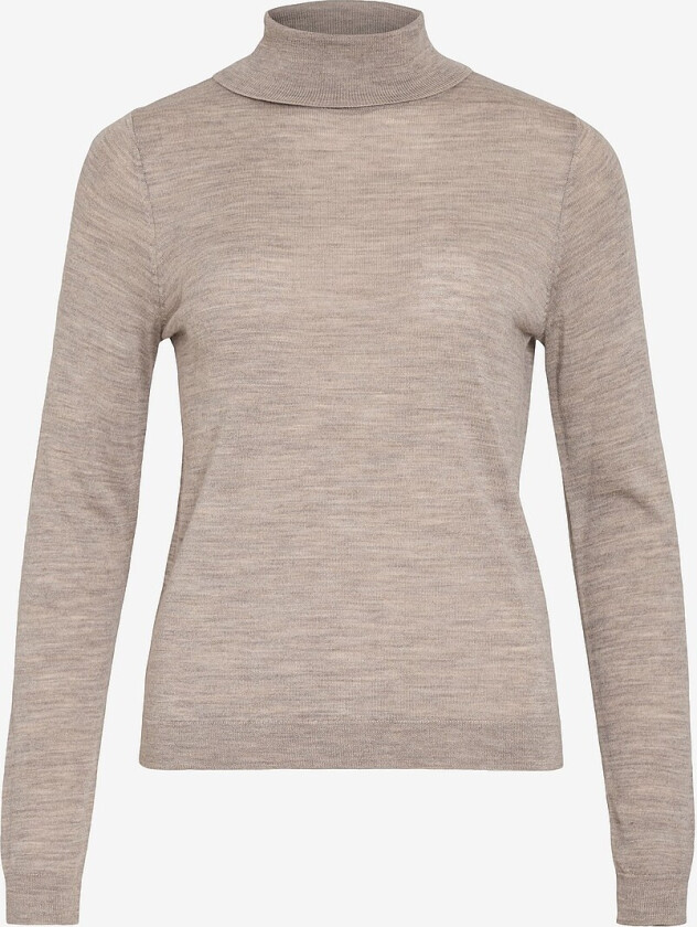 Genser viMerina L/S Rollneck Knit Pullover - Beige