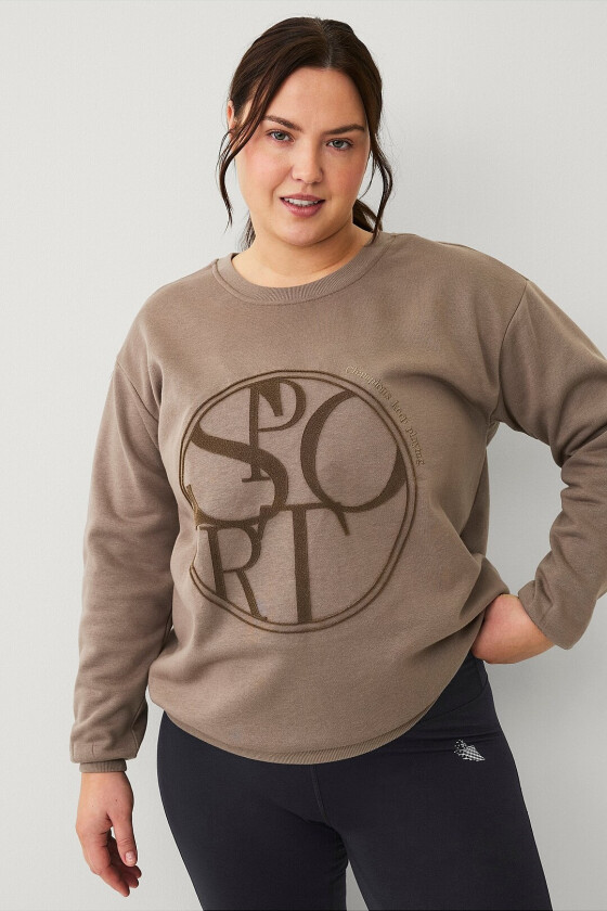 Collegegenser cAnnie L/S Loose Sweat - Brun