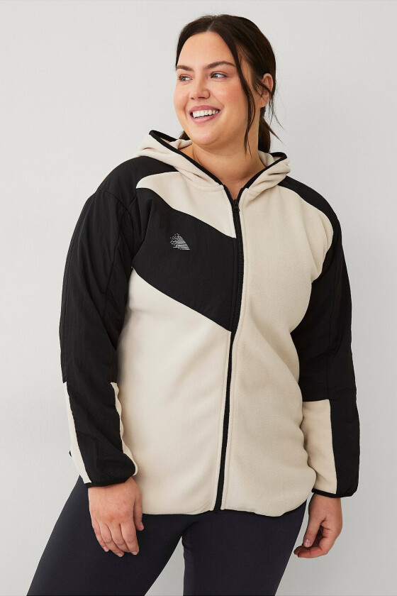 Fleecejakke aOdi L/S Cardigan - Beige