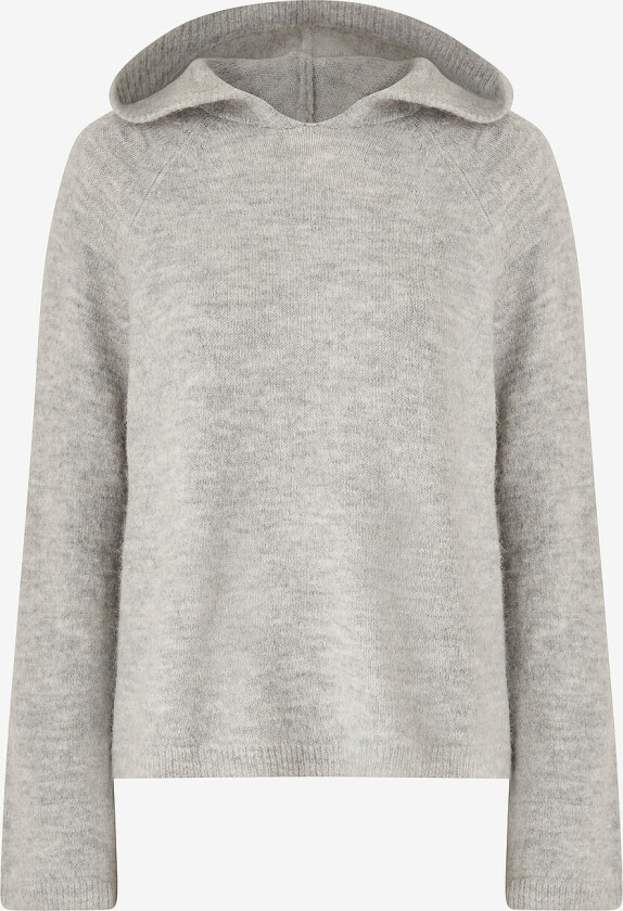 Hettegenser Knitted Hoodie - Grå
