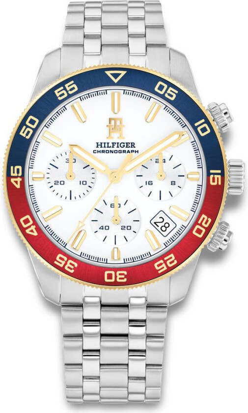 TH85 Chrono 1792184 - Kvarts - Sølv - Herreklokker - Rustfritt stål - ledd m/pin - Mineral