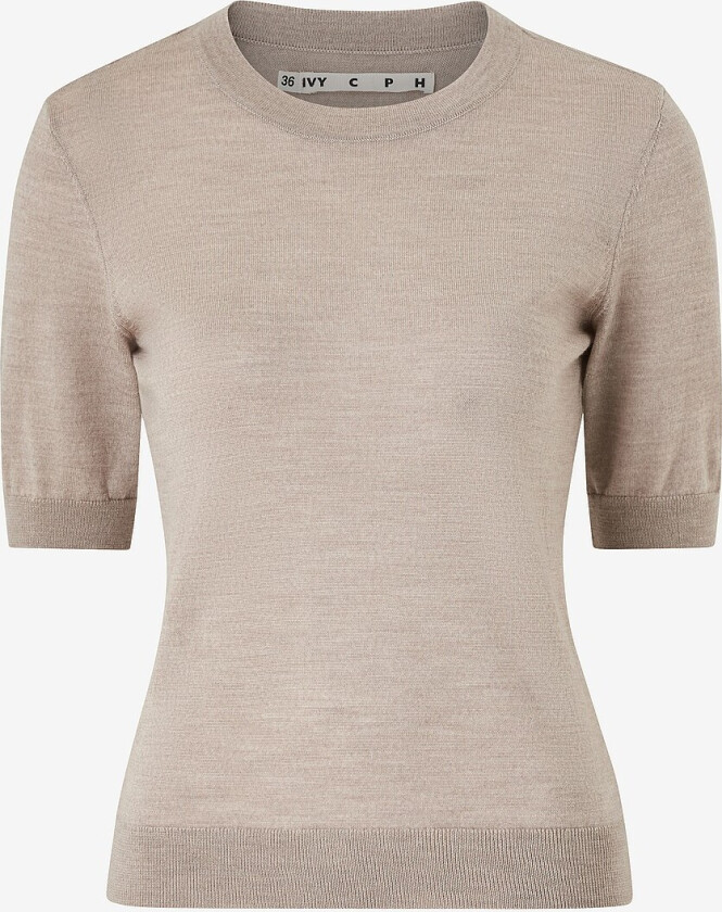 Topp Ivy-Essex SS O-neck Knit - Beige