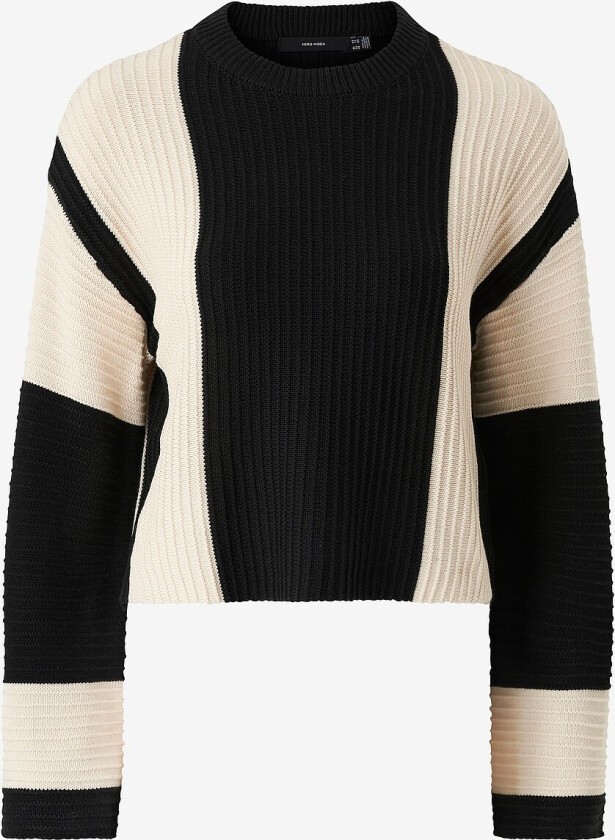 Genser vmGigi LS O-neck Pullover Lcs Rep - Svart