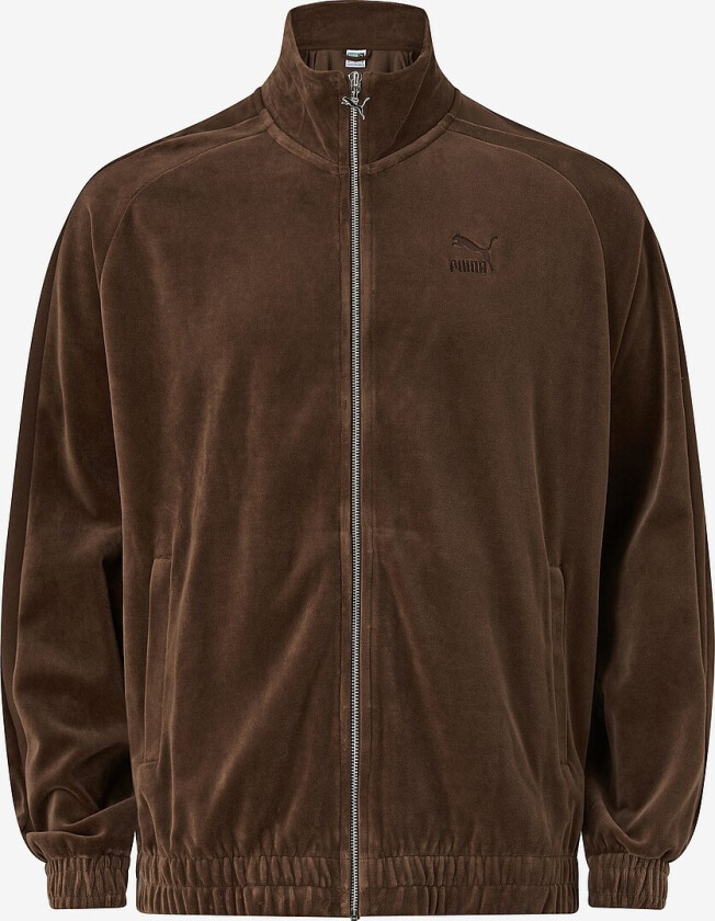 Kardigan T7 Oversized Velour Track Jacket - Brun