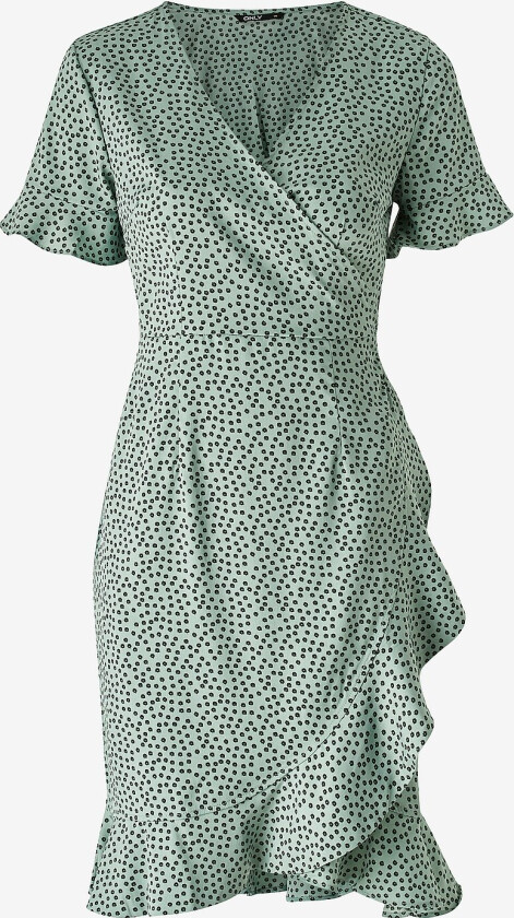 Omslagskjole onlOlivia S/S Wrap Dress Wvn - Grønn
