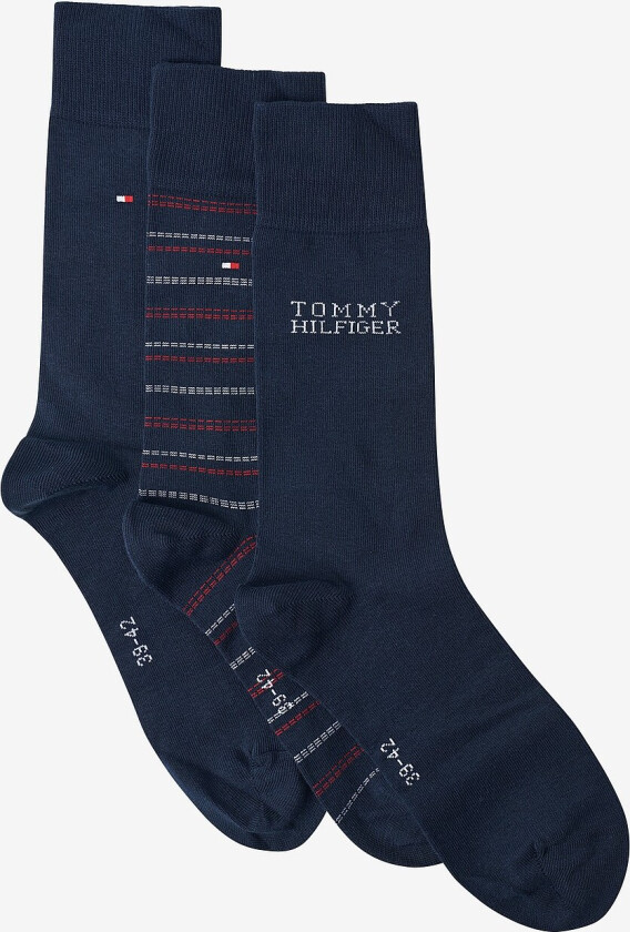 Sokker TH Men Sock 4P Tin Giftbox Tommy Stripe 4-pakning - Blå