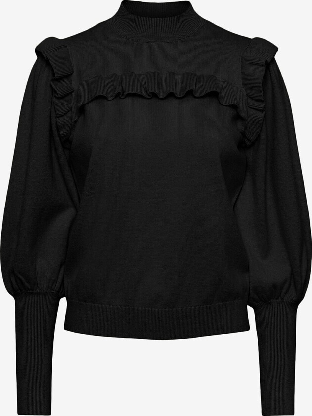 Genser yasJum LS Knit Pullover - Svart