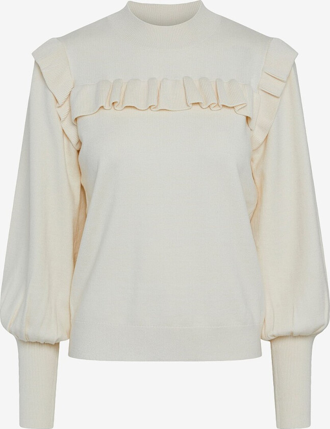 Genser yasJum LS Knit Pullover - Beige