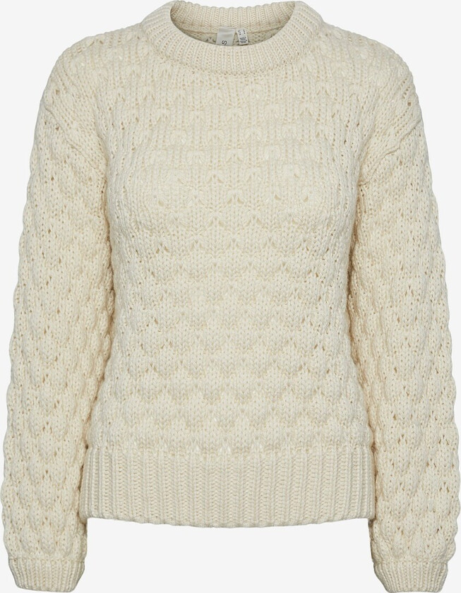 Genser yasBubba LS Knit Pullover S - Beige