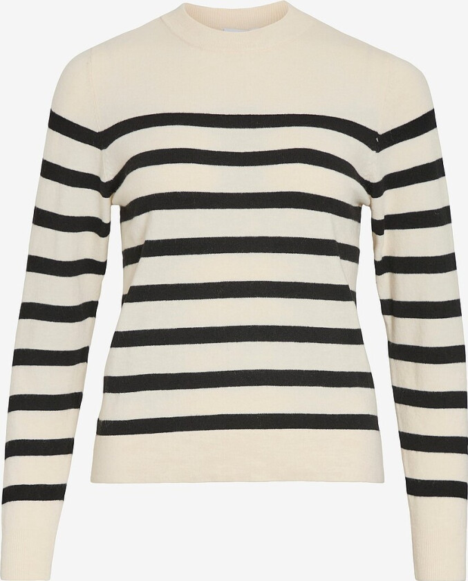 Genser viKerry L/S O-neck Knit - Beige