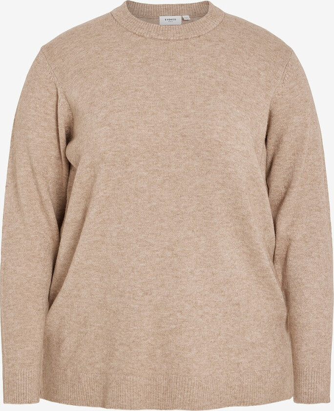 Genser viRil O-neck L/S Knit Top/cur - Brun