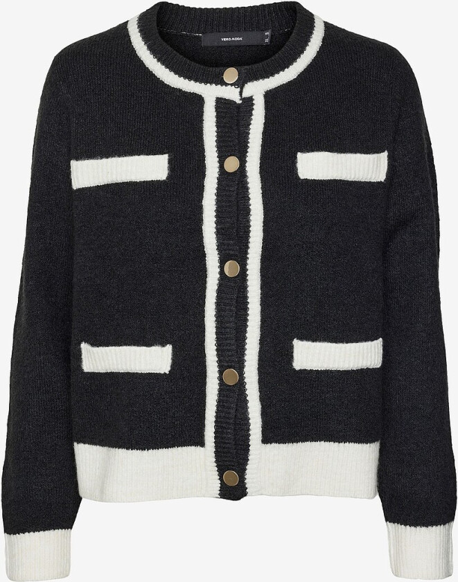 Kardigan vmRania LS O-neck - Svart