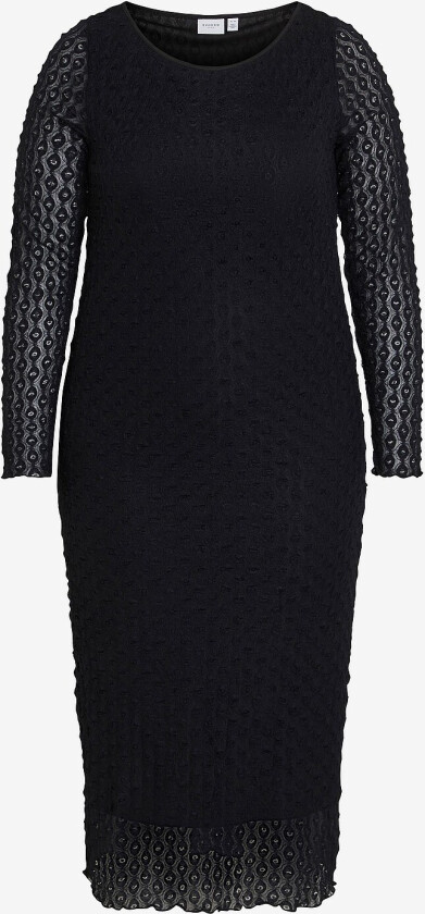 Kjole viMessan Boatneck L/S Midi Dress/cu - Svart