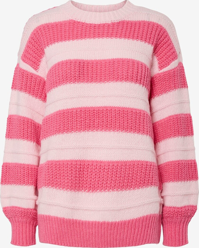Pullover pcSimma LS Oversize O-neck Knit - Rosa