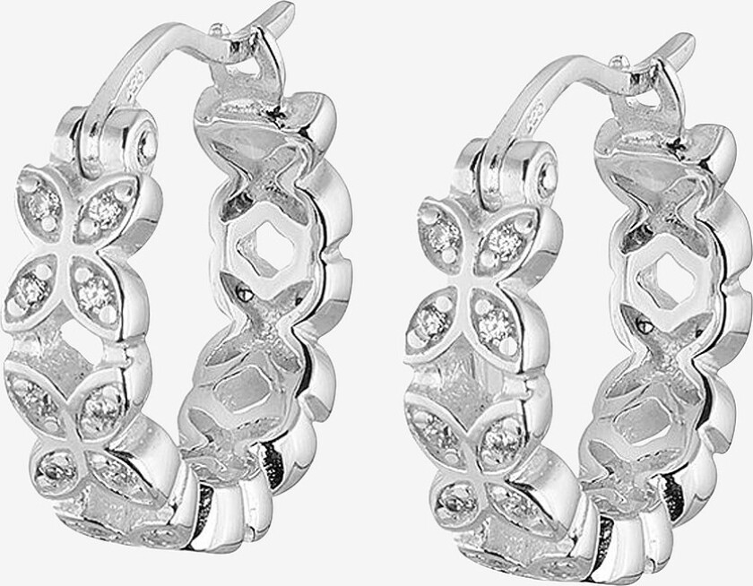 Øredobber Sparkling Ellipse Mini Creol – S - Sølv