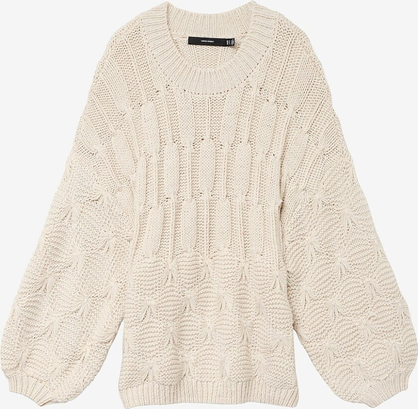 Pullover vmCaitlin LS Knit Pullover Exp - Hvit