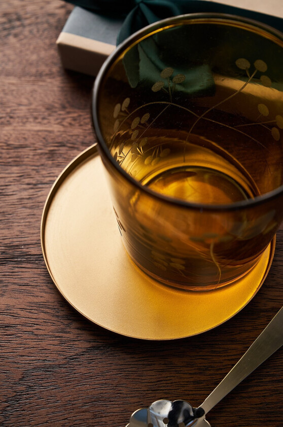 Brett / glassunderlag Goldie Ø 10 cm - Messing