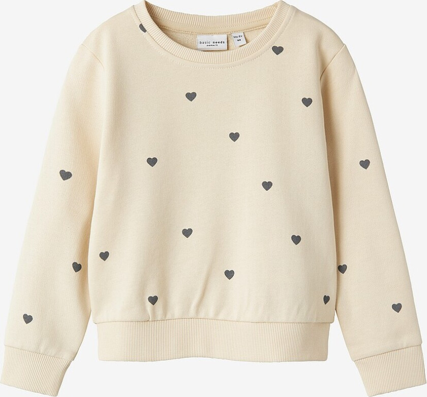 Collegegenser Nmfvalba LS Sweat Unb Noos - Beige