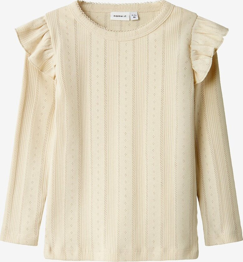 Topp nmfJulia LS Slim Top - Beige