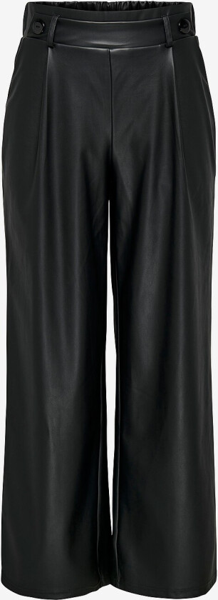 Bukser jdySoya Geggo PU Pant Jrs Noos - Svart