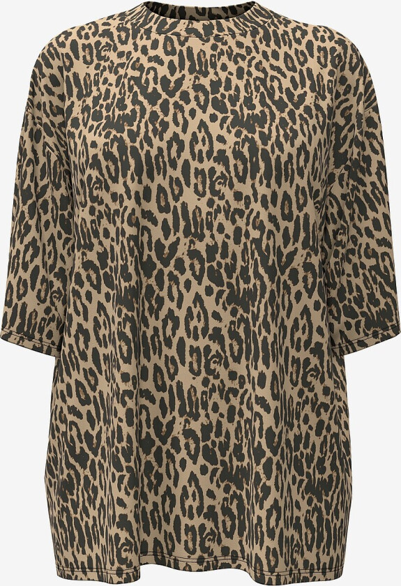 Topp ObjLaura Gima 2/4 Oversize T-shirt - Brun