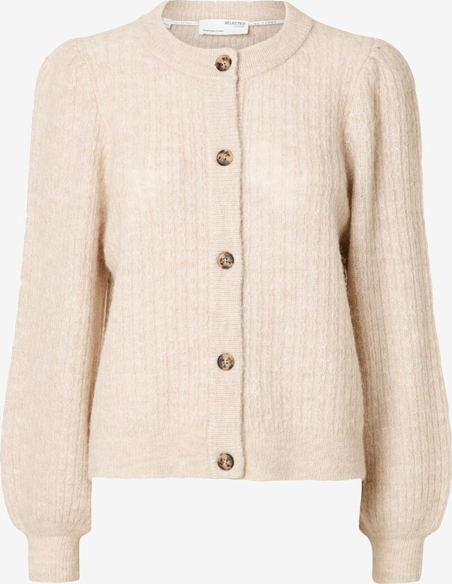 Kardigan slfLulu LS Structure Knit Cardigan - Beige