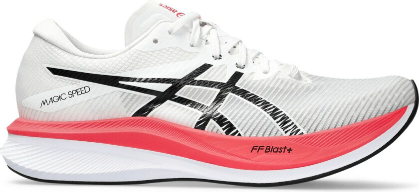 Asics Magic Speed 3, løpesko, herre WHITE/BLACK
