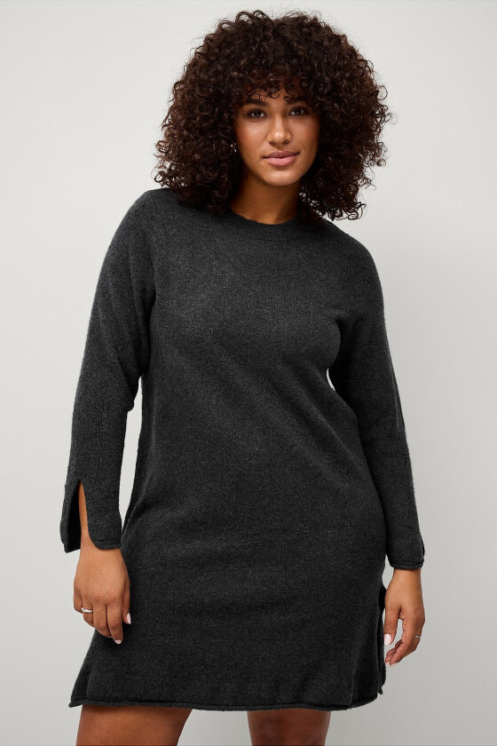 Kjole cAvista L/s Blk Dress - Grå
