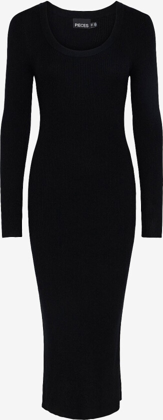 Kjole pcMira LS Knit Dress BC - Svart