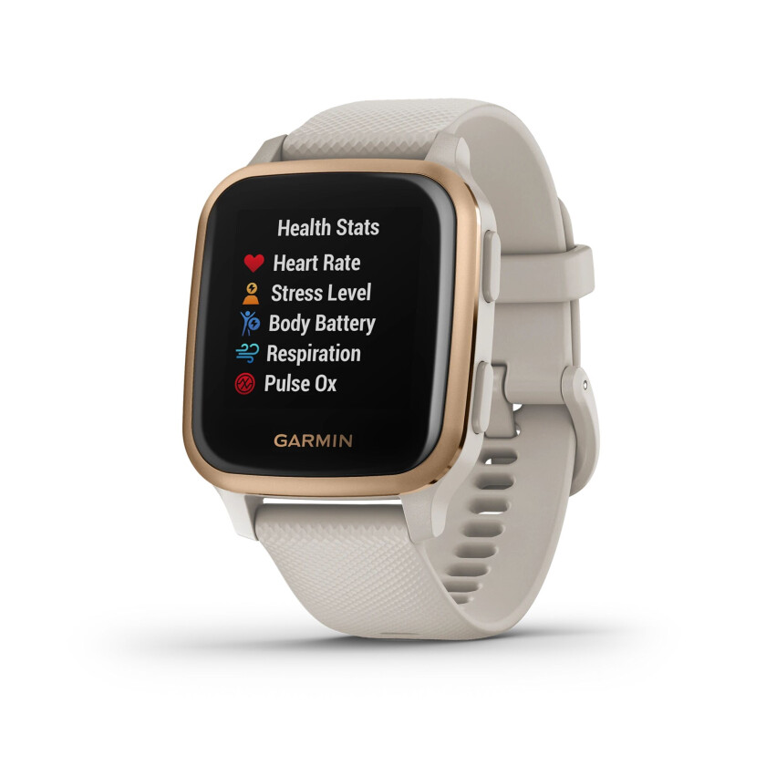 Venu Sq, NFC, Music, Light Sand/Rose Gold, WW Sr, multisportklokke unisex Light Sand