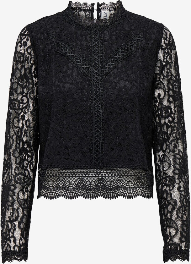 Blondetopp onlNew Karo LS Lace Top Wvn - Svart
