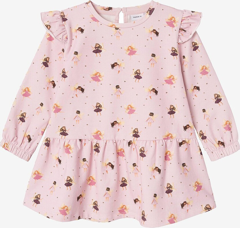 Kjole nmfLalli Sweat Dress Unb - Rosa