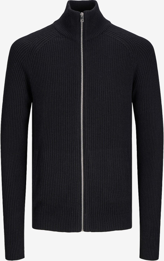 Kardigan jjPannel Knit Zip Cardigan Aw24 Pls - Svart