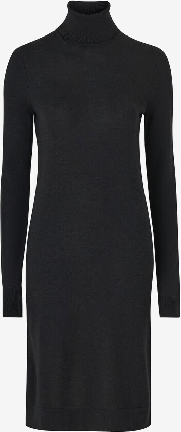 Kjole Merino Wool Knee Dress - Svart