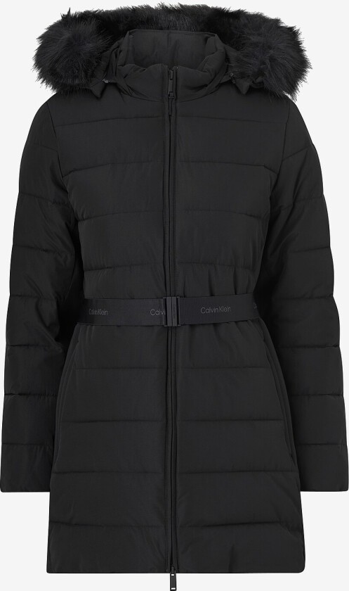 Kåpe MW Padded Scuba Belted Coat - Svart