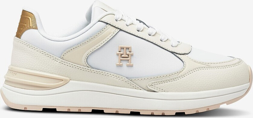 Joggesko Casual Fashion Runner Lthr - Hvit