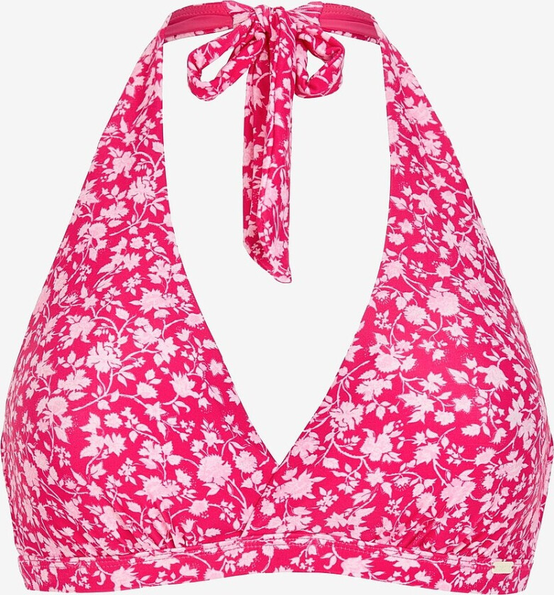 Bikini-BH Maui Halterneck Bikini bra Black Printed - Rosa