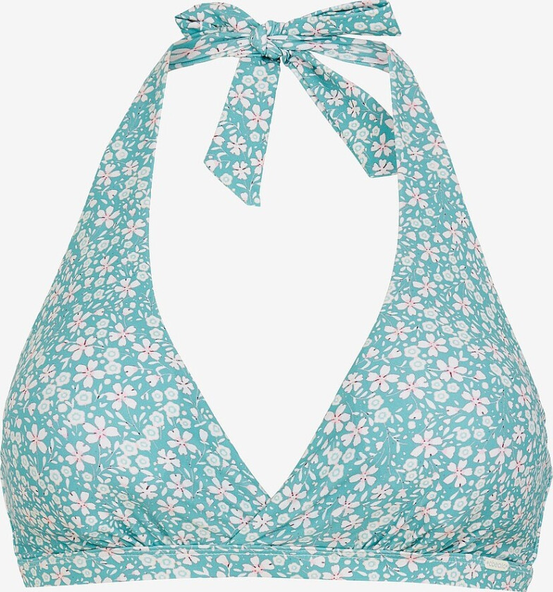 Bikini-BH Maui Halterneck Bikini bra Black Printed - Blå