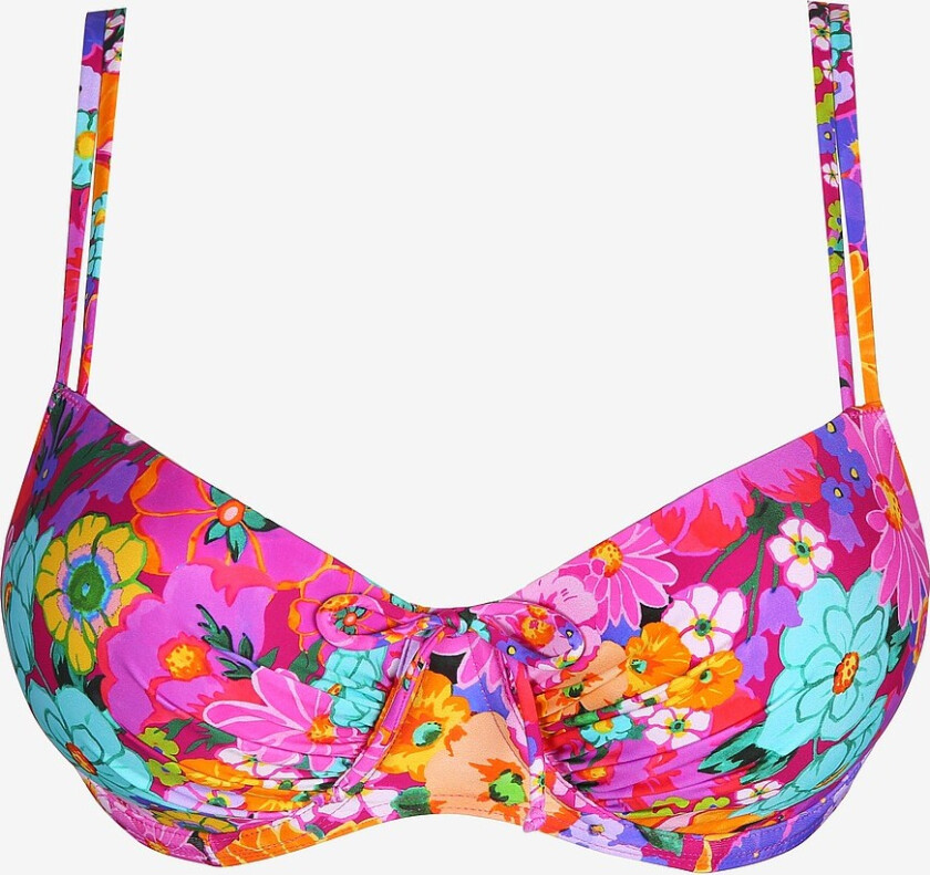 Bikini-BH Najac Floral Explosion Padded Balcony Bikini Top - Rosa