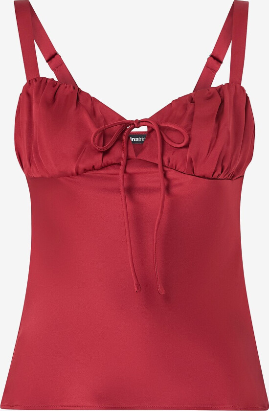 Topp Satin Singlet - Rød