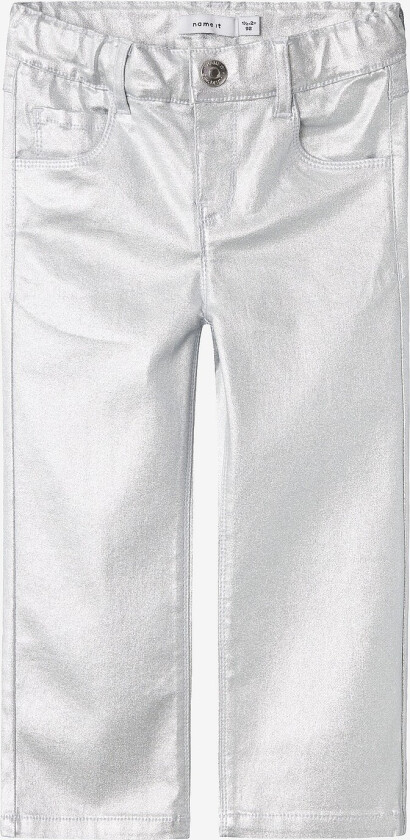 Bukser nfRose Straight Twill Pant - Sølv