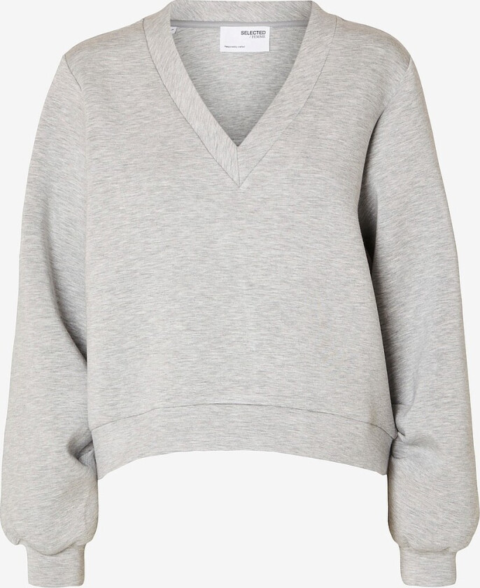 Collegegenser slfJamila LS V-neck Sweat - Grå
