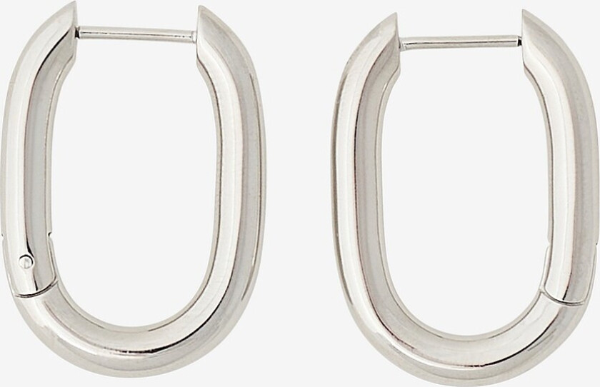 Øredobber Modernist Hoops L Steel - Sølv