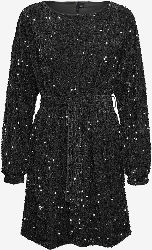Plajettkjole vmBella LS Boatneck Short Dress Jrs - Svart