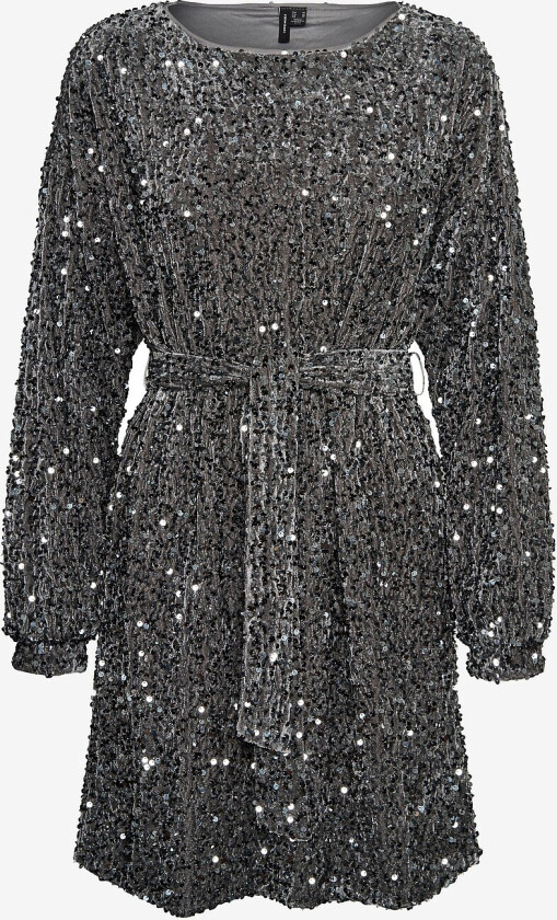 Plajettkjole vmBella LS Boatneck Short Dress Jrs - Grå