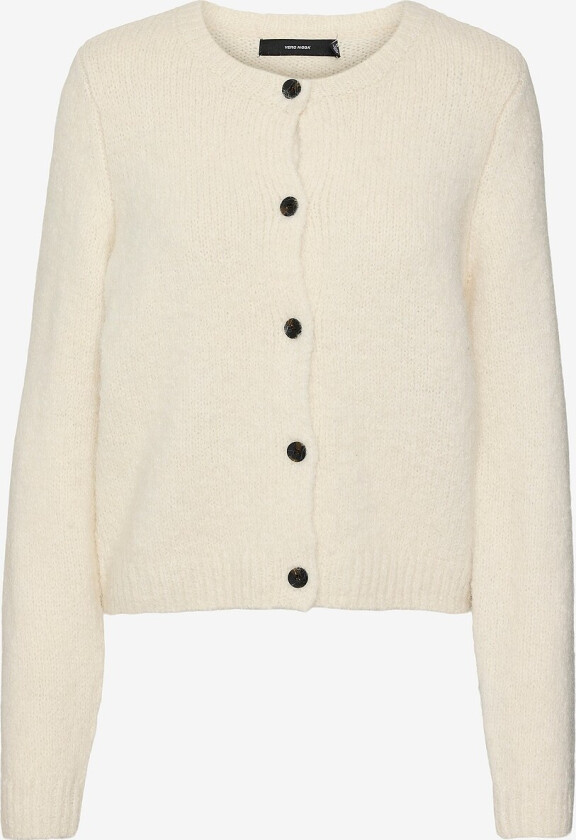 Kardigan Vmnovah LS O-neck Button Cardi GA N - Beige